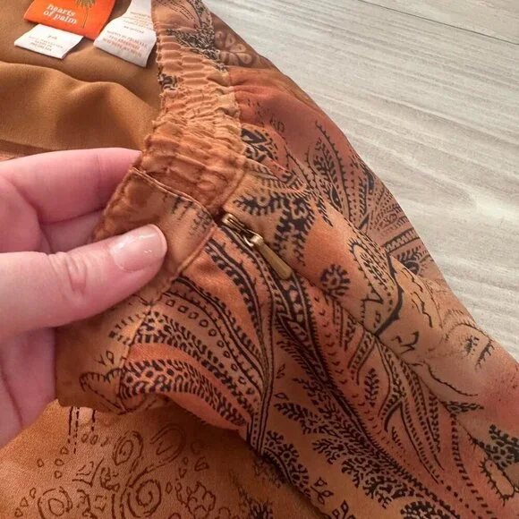 Hearts of Palm Y2K Flowy Skirt - Picture 3 of 4